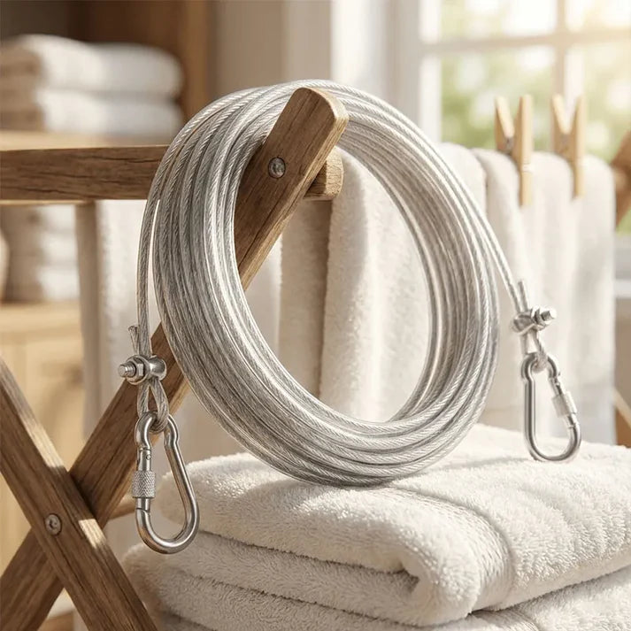Premium Stainless Steel PVC Coated Clothesline – Heavy-Duty Rust-Resistant Drying Wire