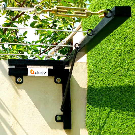 Foldable Clothesline Stand | Heavy Duty Wall Mount | 𝐅𝐫𝐞𝐞 𝟔𝟐𝐟𝐭 𝐖𝐢𝐫𝐞 𝐈𝐧𝐜𝐥𝐮𝐝𝐞𝐝